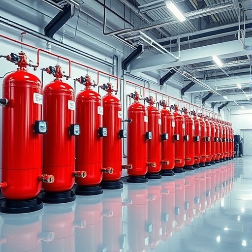 Fire suppression system for commercial and industrial safety